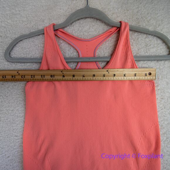 Ivivva *discoloration* tank top orange red, women size 12 - Picture 6 of 14